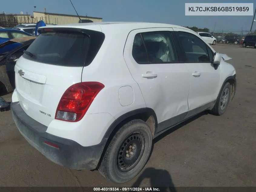 KL7CJKSB6GB519859 2016 Chevrolet Trax 1Ls