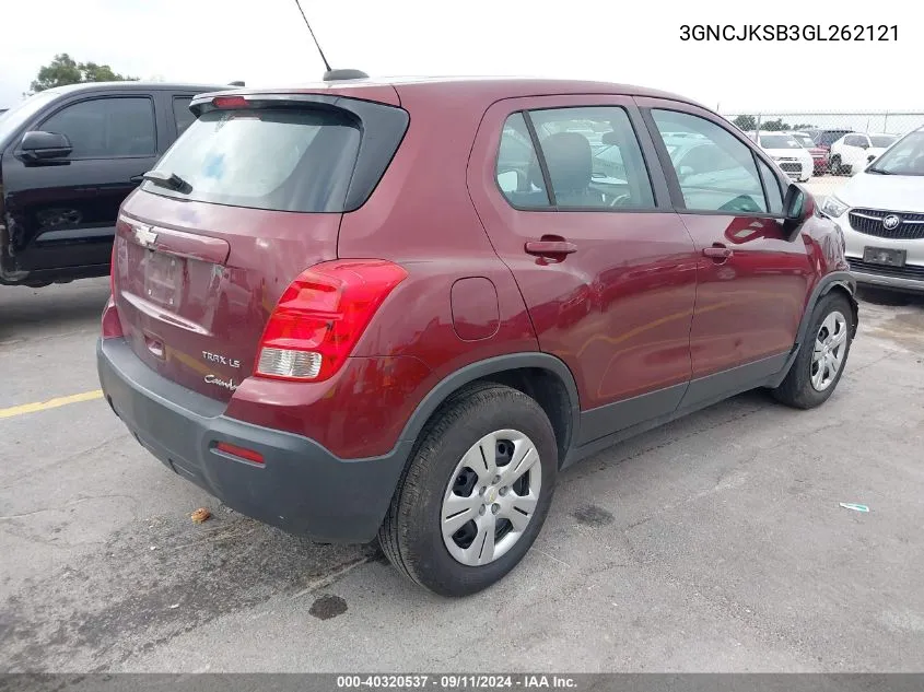 3GNCJKSB3GL262121 2016 Chevrolet Trax 1Ls