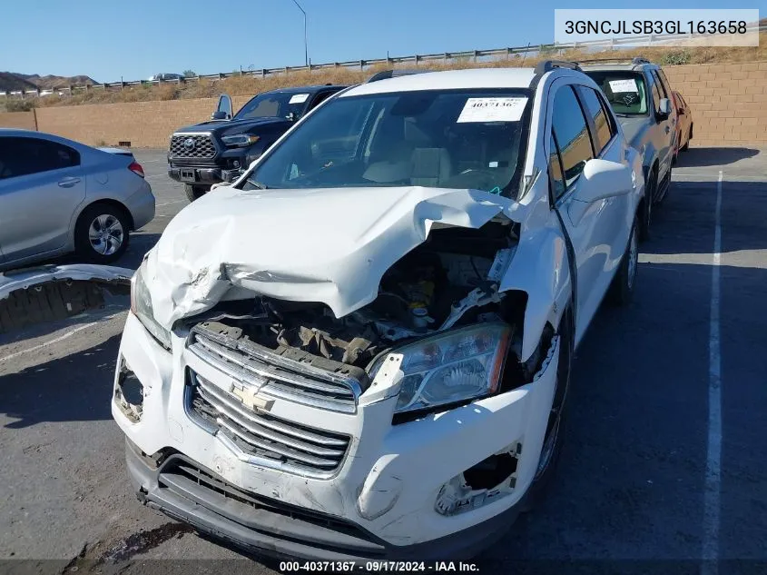 3GNCJLSB3GL163658 2016 Chevrolet Trax Lt