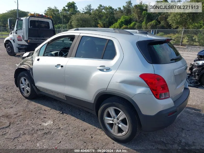 2016 Chevrolet Trax Lt VIN: 3GNCJLSB7GL271913 Lot: 40400778