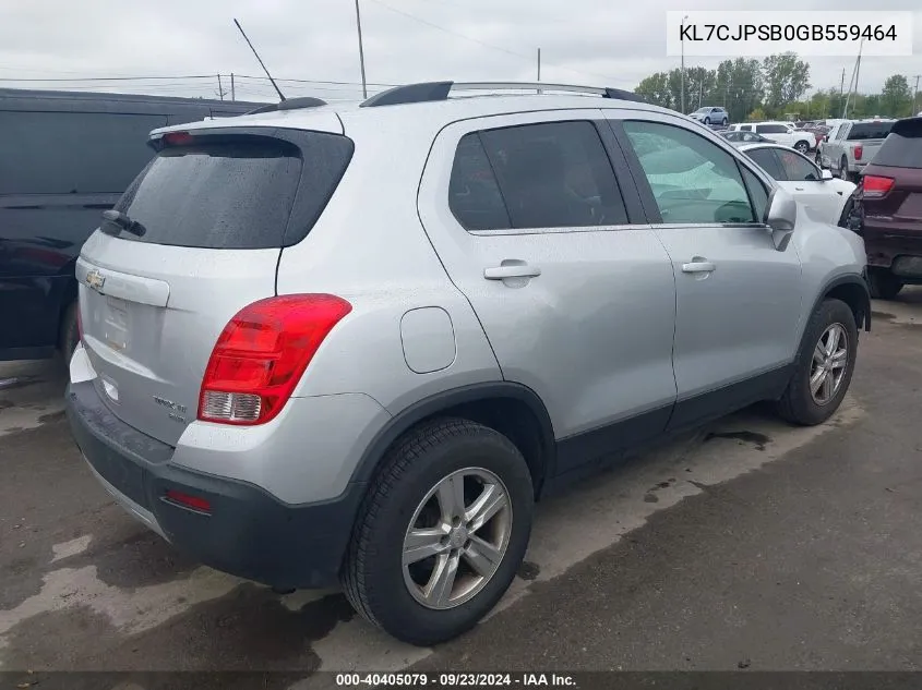 KL7CJPSB0GB559464 2016 Chevrolet Trax Lt