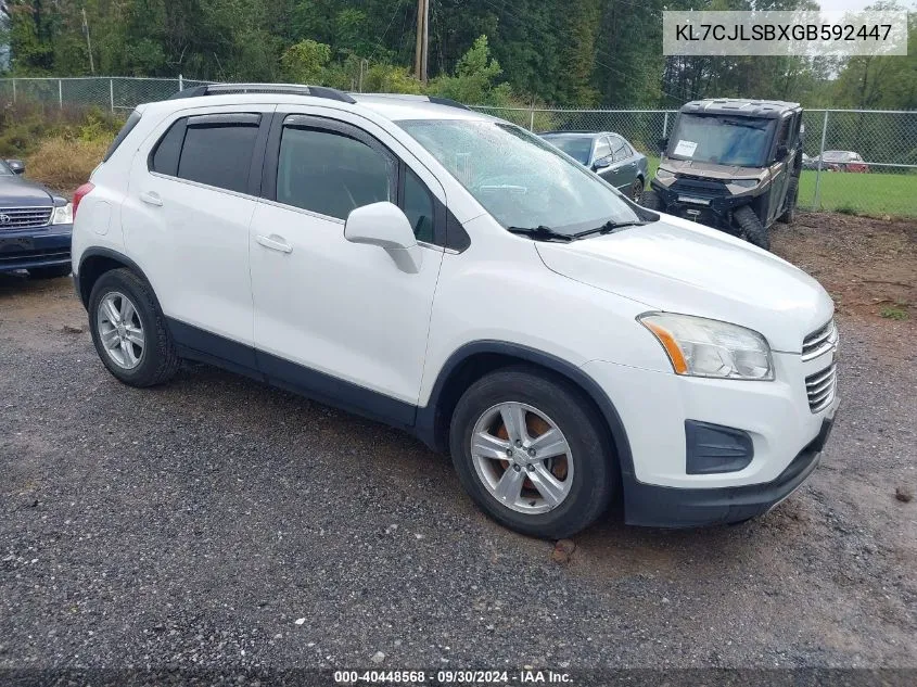 2016 Chevrolet Trax Lt VIN: KL7CJLSBXGB592447 Lot: 40448568