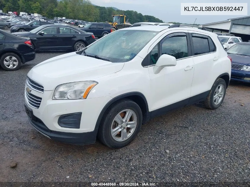 2016 Chevrolet Trax Lt VIN: KL7CJLSBXGB592447 Lot: 40448568