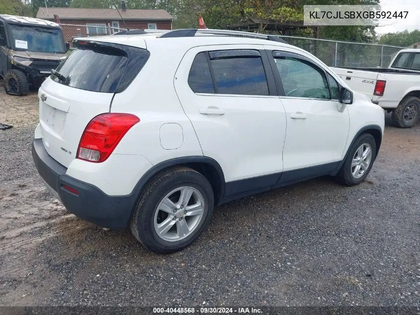 KL7CJLSBXGB592447 2016 Chevrolet Trax Lt