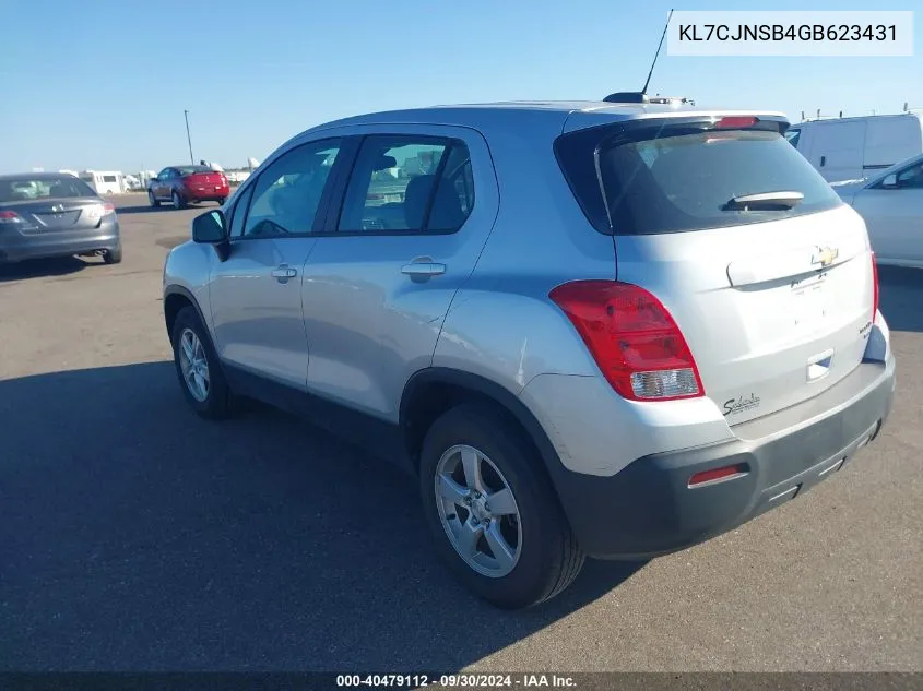 2016 Chevrolet Trax 1Ls VIN: KL7CJNSB4GB623431 Lot: 40479112