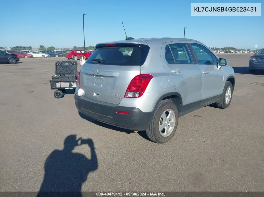 2016 Chevrolet Trax 1Ls VIN: KL7CJNSB4GB623431 Lot: 40479112