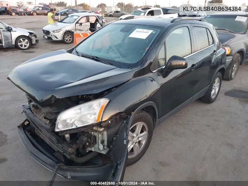 KL7CJLSB4GB634384 2016 Chevrolet Trax 1Lt