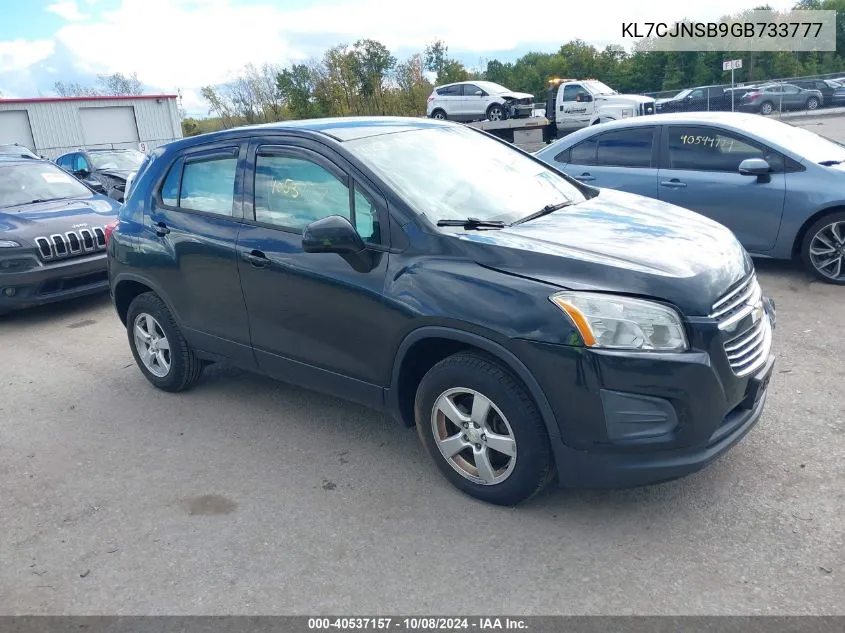 2016 Chevrolet Trax 1Ls VIN: KL7CJNSB9GB733777 Lot: 40537157