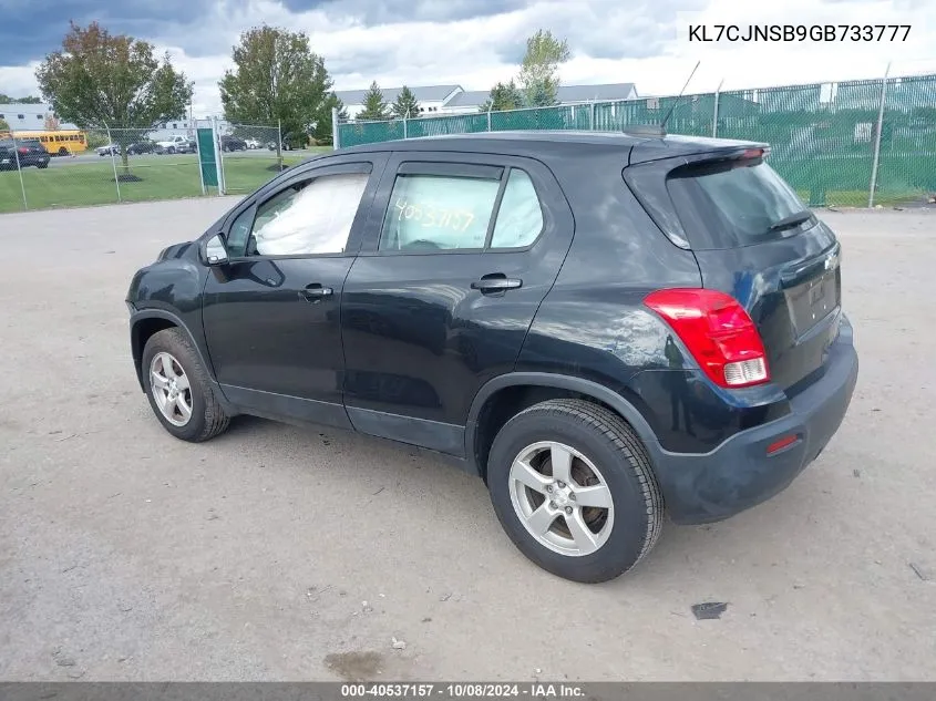 2016 Chevrolet Trax 1Ls VIN: KL7CJNSB9GB733777 Lot: 40537157