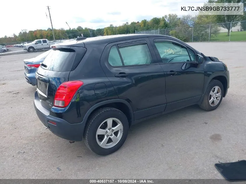 2016 Chevrolet Trax 1Ls VIN: KL7CJNSB9GB733777 Lot: 40537157