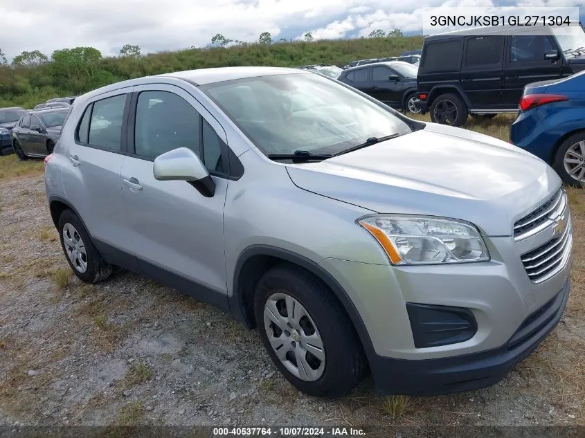 2016 Chevrolet Trax Ls VIN: 3GNCJKSB1GL271304 Lot: 40537764