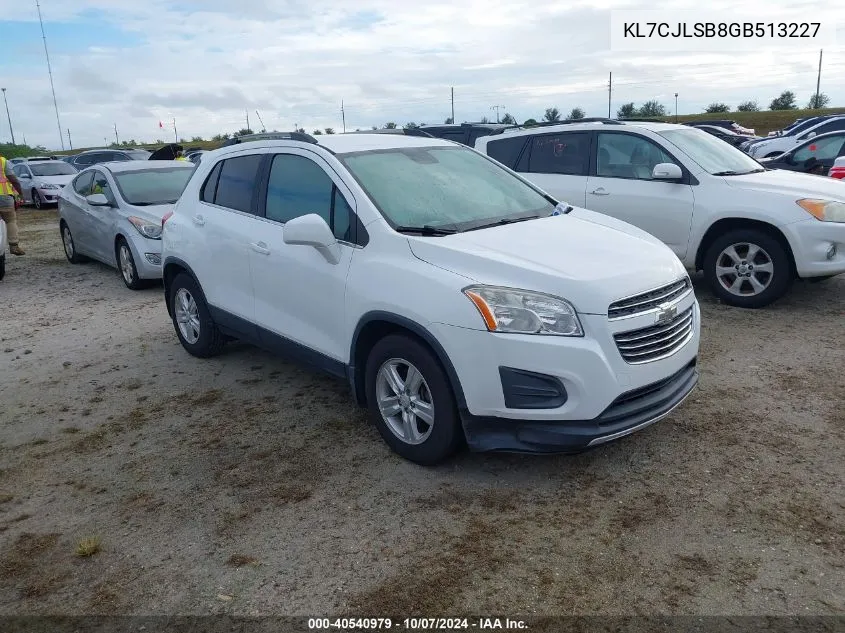 2016 Chevrolet Trax 1Lt VIN: KL7CJLSB8GB513227 Lot: 40540979