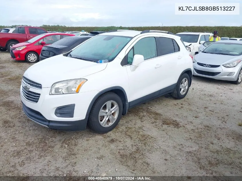 2016 Chevrolet Trax 1Lt VIN: KL7CJLSB8GB513227 Lot: 40540979