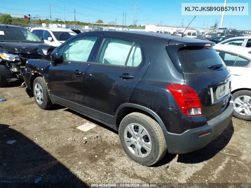 2016 Chevrolet Trax Ls VIN: KL7CJKSB9GB579117 Lot: 40549808