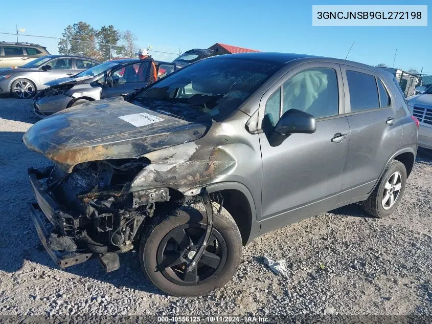 2016 Chevrolet Trax Ls VIN: 3GNCJNSB9GL272198 Lot: 40556125