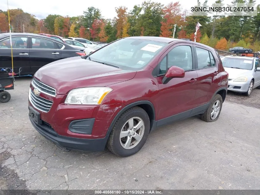 2016 Chevrolet Trax 1Ls VIN: 3GNCJNSB3GL247054 Lot: 40558180