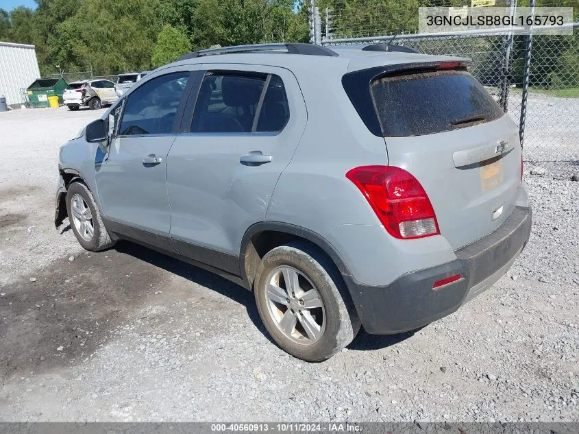 2016 Chevrolet Trax 1Lt VIN: 3GNCJLSB8GL165793 Lot: 40560913