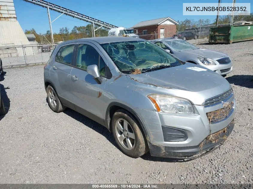 2016 Chevrolet Trax 1Ls VIN: KL7CJNSB4GB528352 Lot: 40565569