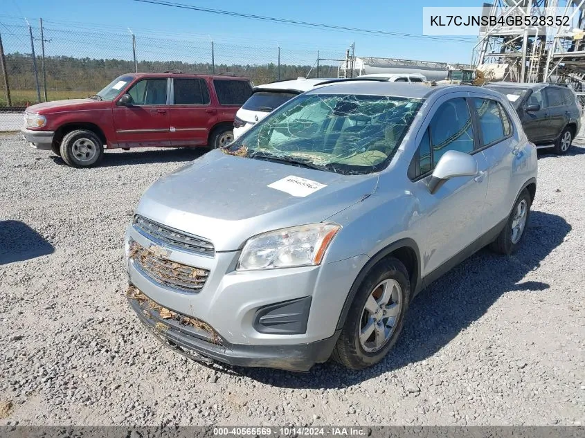 2016 Chevrolet Trax 1Ls VIN: KL7CJNSB4GB528352 Lot: 40565569