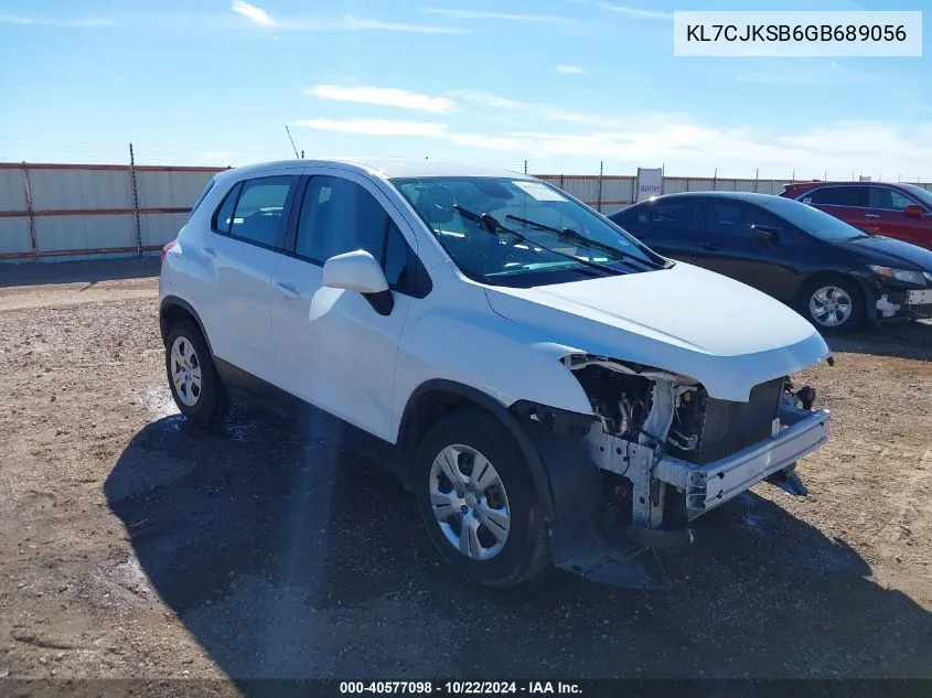 2016 Chevrolet Trax 1Ls VIN: KL7CJKSB6GB689056 Lot: 40577098