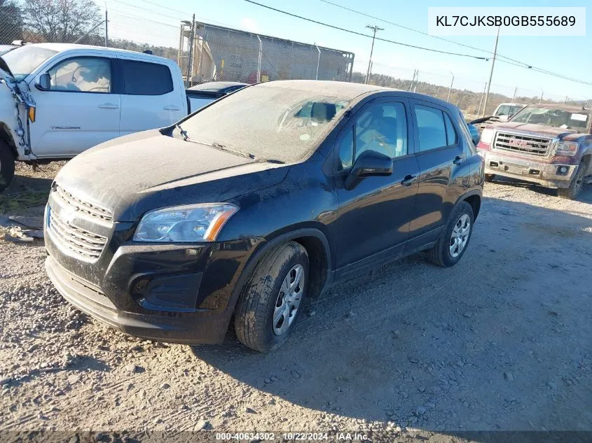 2016 Chevrolet Trax 1Ls VIN: KL7CJKSB0GB555689 Lot: 40634302