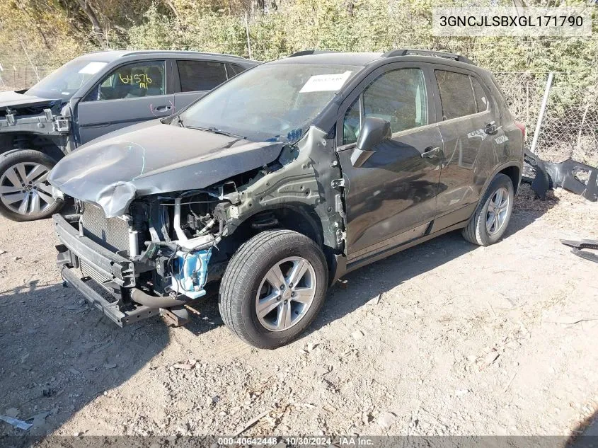 2016 Chevrolet Trax Lt VIN: 3GNCJLSBXGL171790 Lot: 40642448