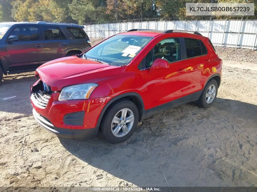 2016 Chevrolet Trax 1Lt VIN: KL7CJLSB0GB657239 Lot: 40683835