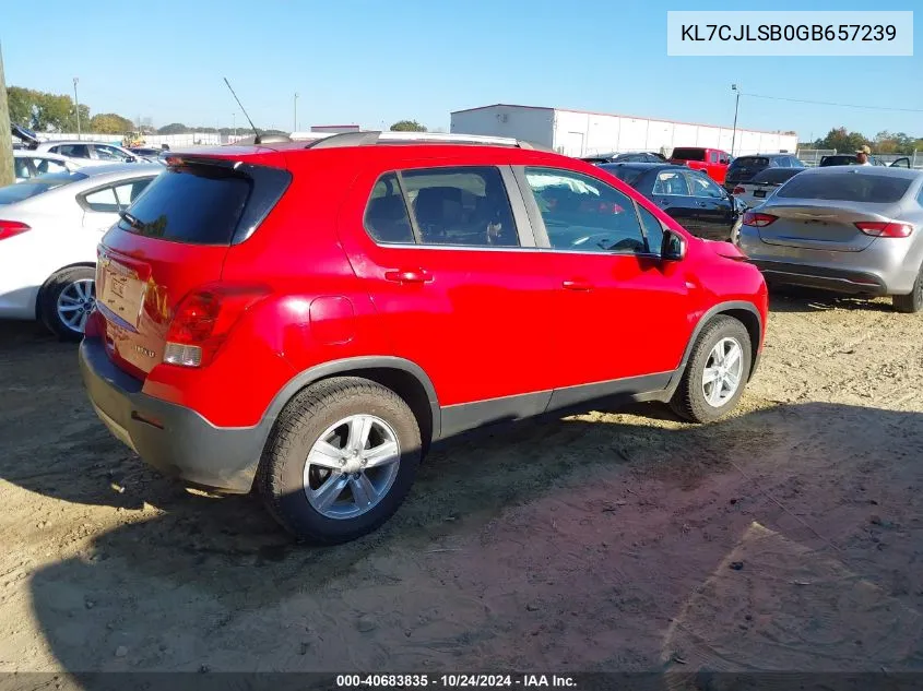 2016 Chevrolet Trax 1Lt VIN: KL7CJLSB0GB657239 Lot: 40683835