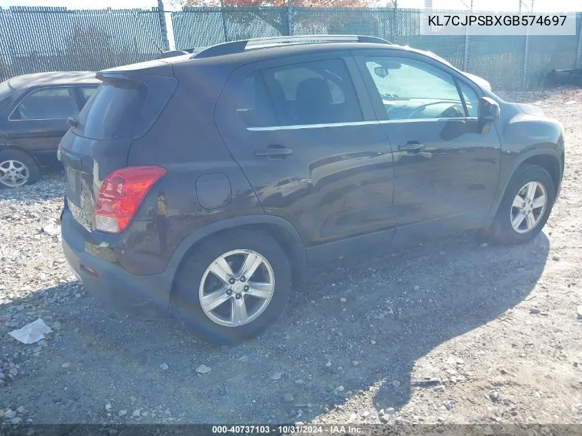 KL7CJPSBXGB574697 2016 Chevrolet Trax Lt