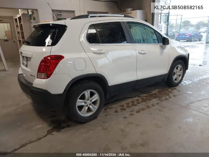 2016 Chevrolet Trax Lt VIN: KL7CJLSB5GB582165 Lot: 40854285