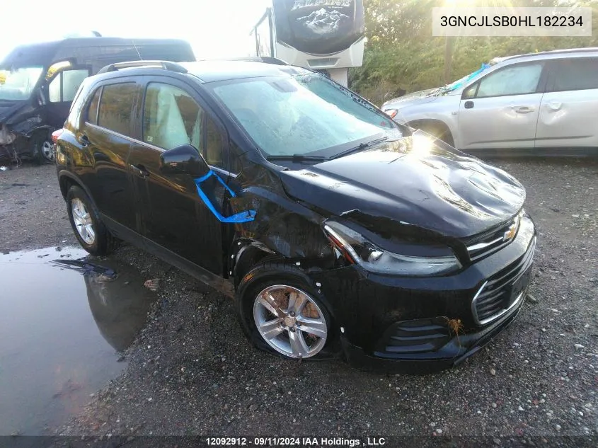 2017 Chevrolet Trax VIN: 3GNCJLSB0HL182234 Lot: 12092912