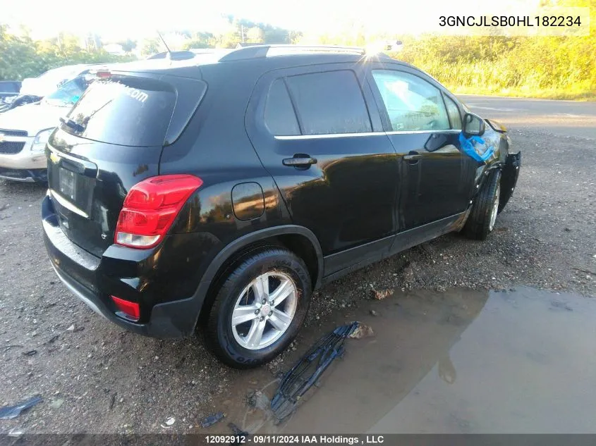 2017 Chevrolet Trax VIN: 3GNCJLSB0HL182234 Lot: 12092912