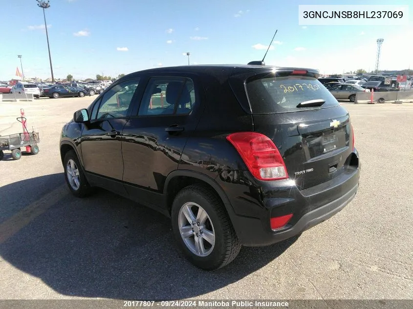 2017 Chevrolet Trax Ls VIN: 3GNCJNSB8HL237069 Lot: 20177807