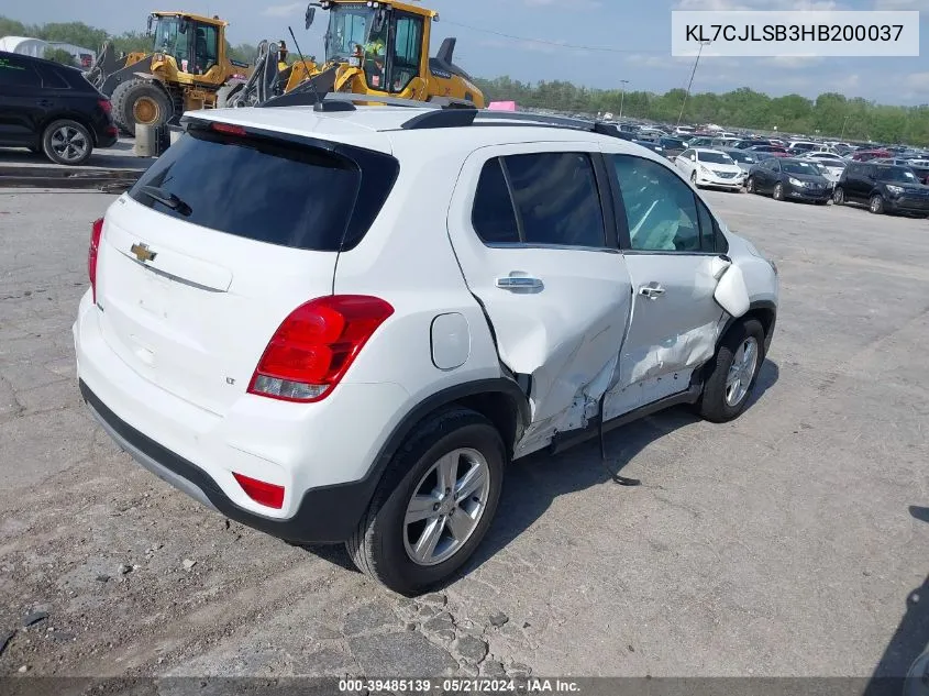 KL7CJLSB3HB200037 2017 Chevrolet Trax Lt