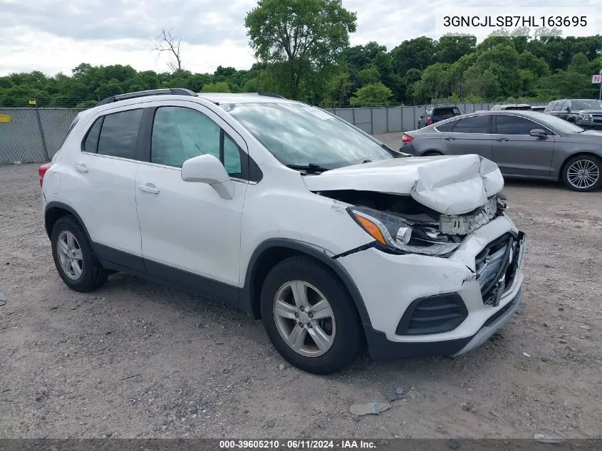 2017 Chevrolet Trax Lt VIN: 3GNCJLSB7HL163695 Lot: 39605210