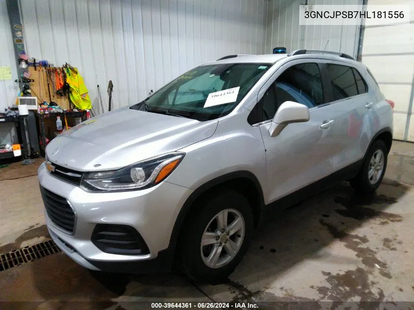 3GNCJPSB7HL181556 2017 Chevrolet Trax Lt