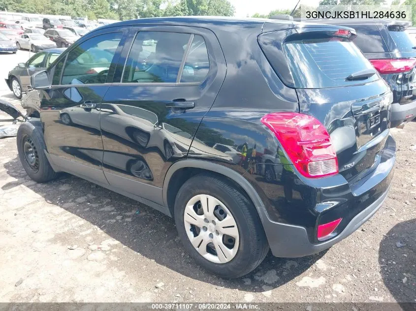 2017 Chevrolet Trax Ls VIN: 3GNCJKSB1HL284636 Lot: 39711107