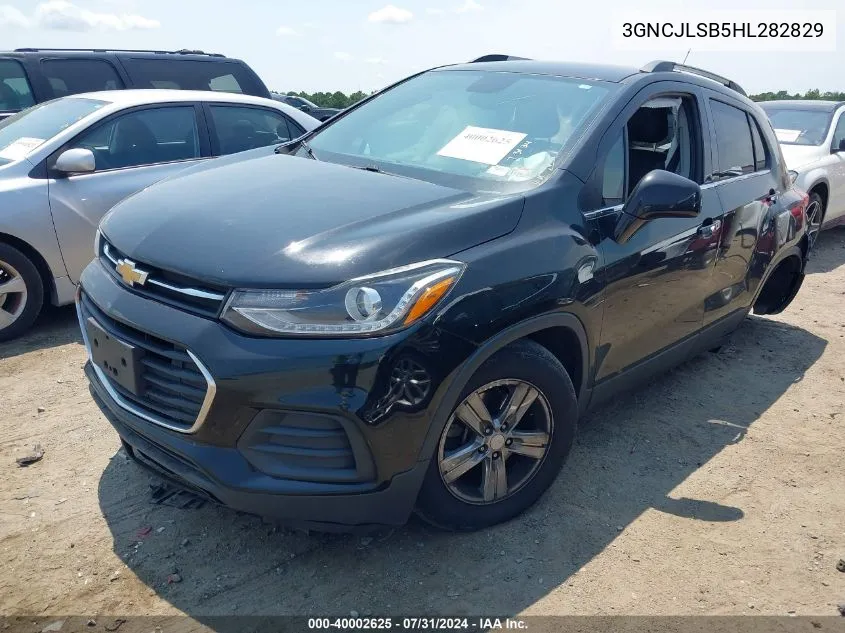 2017 Chevrolet Trax Lt VIN: 3GNCJLSB5HL282829 Lot: 40002625