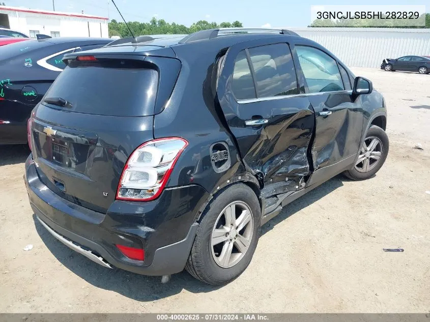 2017 Chevrolet Trax Lt VIN: 3GNCJLSB5HL282829 Lot: 40002625