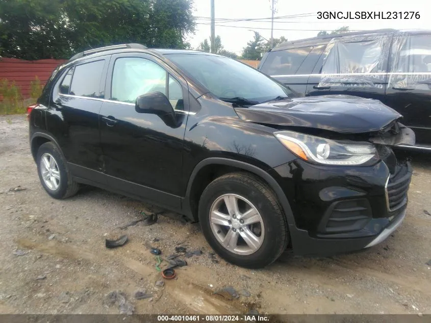 2017 Chevrolet Trax Lt VIN: 3GNCJLSBXHL231276 Lot: 40010461