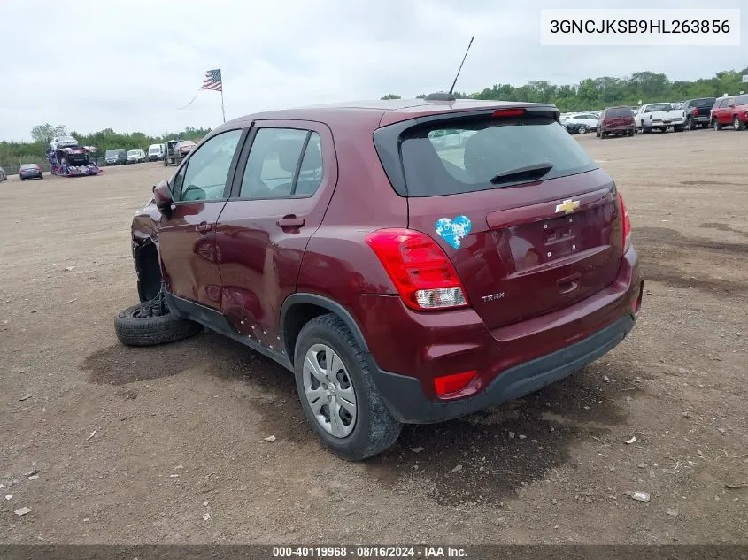 2017 Chevrolet Trax Ls VIN: 3GNCJKSB9HL263856 Lot: 40119968