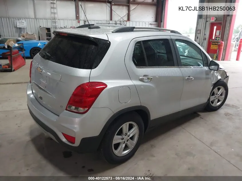 KL7CJLSB1HB250063 2017 Chevrolet Trax Lt