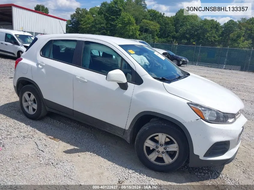 2017 Chevrolet Trax Ls VIN: 3GNCJNSB8HL133357 Lot: 40122627