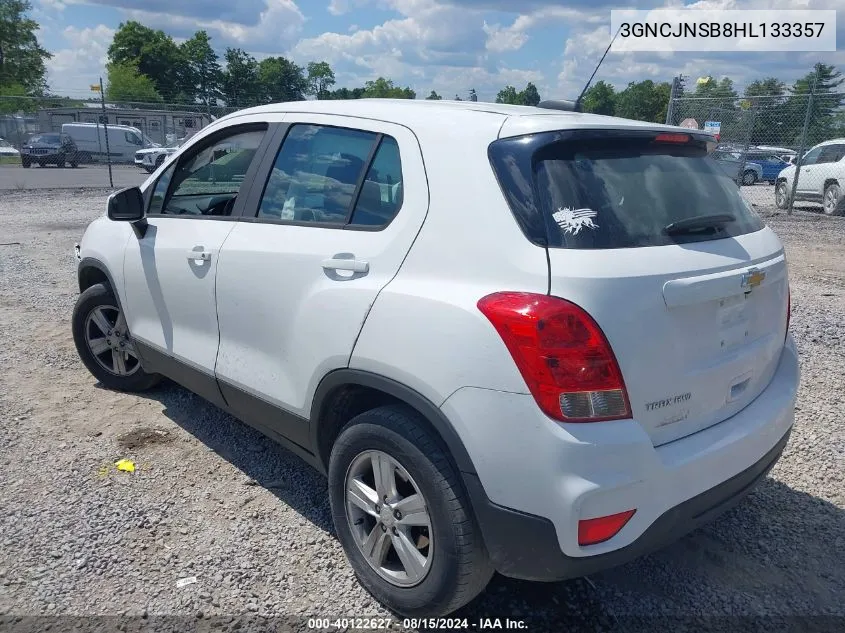 2017 Chevrolet Trax Ls VIN: 3GNCJNSB8HL133357 Lot: 40122627