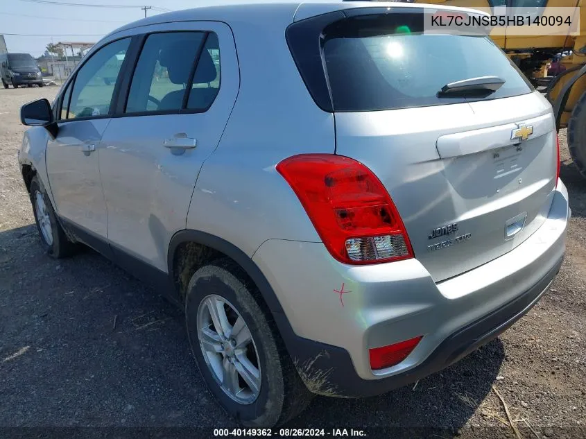 KL7CJNSB5HB140094 2017 Chevrolet Trax Ls