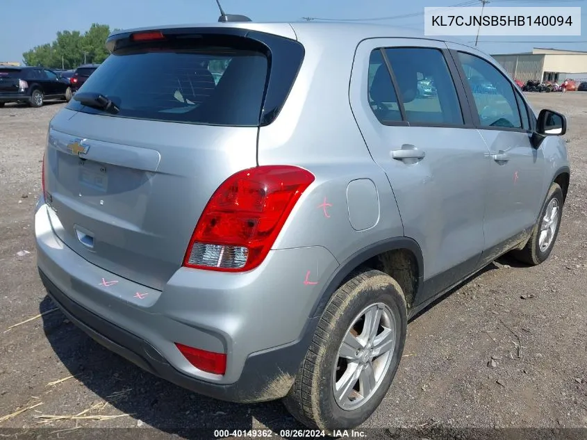 KL7CJNSB5HB140094 2017 Chevrolet Trax Ls