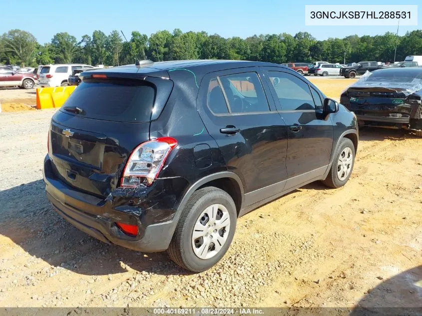 3GNCJKSB7HL288531 2017 Chevrolet Trax Ls