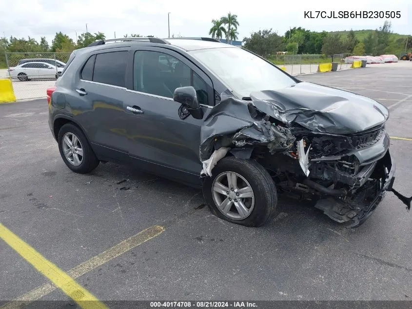 2017 Chevrolet Trax Lt VIN: KL7CJLSB6HB230505 Lot: 40174708