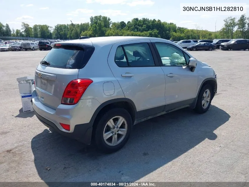 2017 Chevrolet Trax Ls VIN: 3GNCJNSB1HL282810 Lot: 40174834