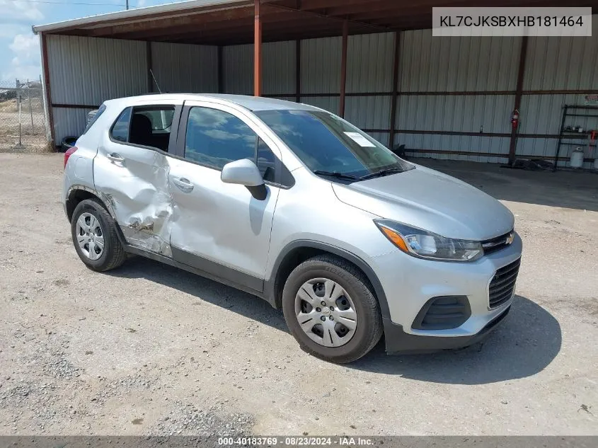 KL7CJKSBXHB181464 2017 Chevrolet Trax Ls